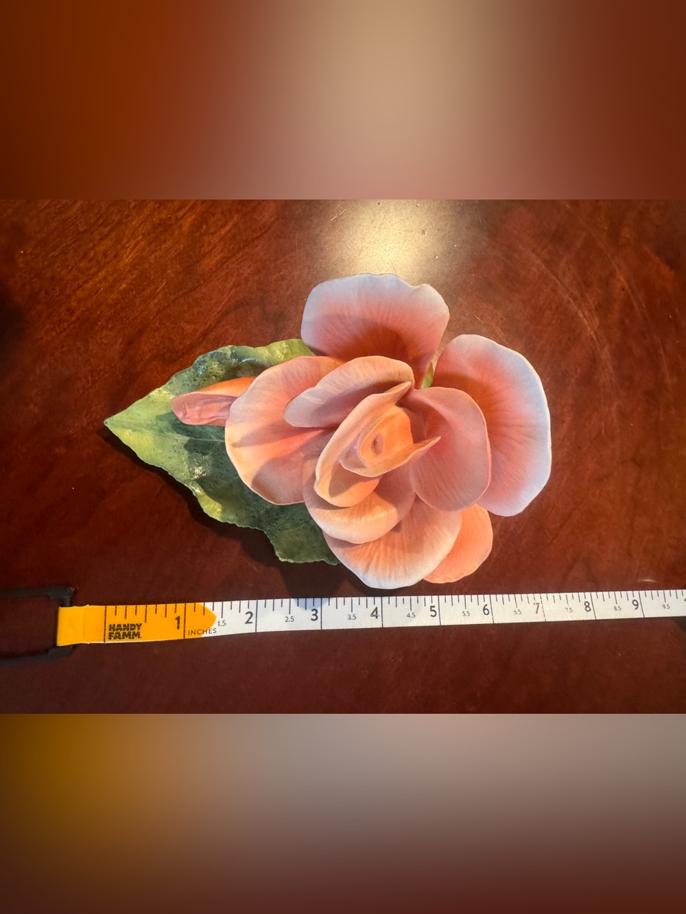 Porcelain sculpture titled 'Begonia' Ronald Van Ruyckevelt for The Franklin Mint